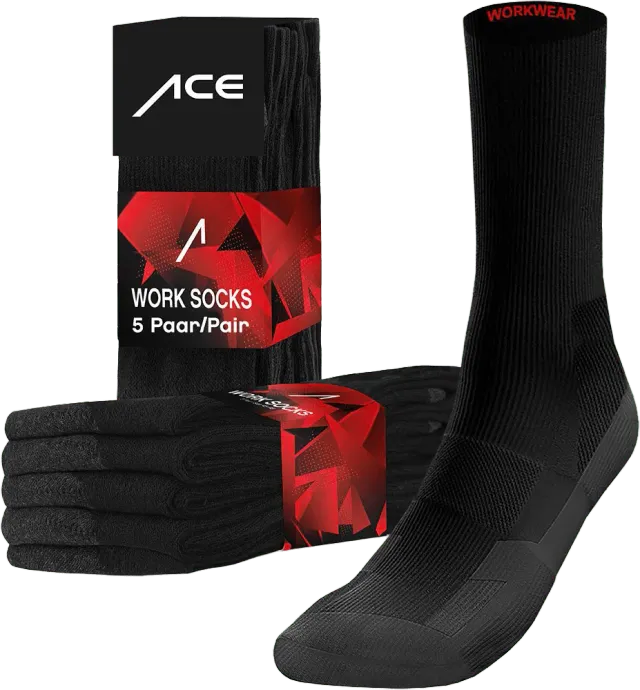 ACE Arbeitssocken 10 Paar Baumwollmix Gr. 35-50