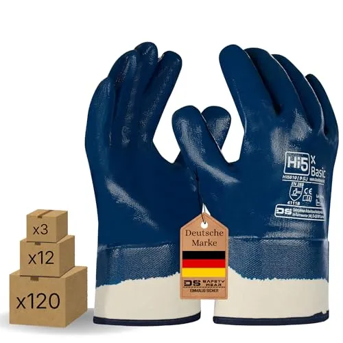 Hi5 X-Basic HI5810 Nitrilhandschuhe 3 Paar XL abriebfest