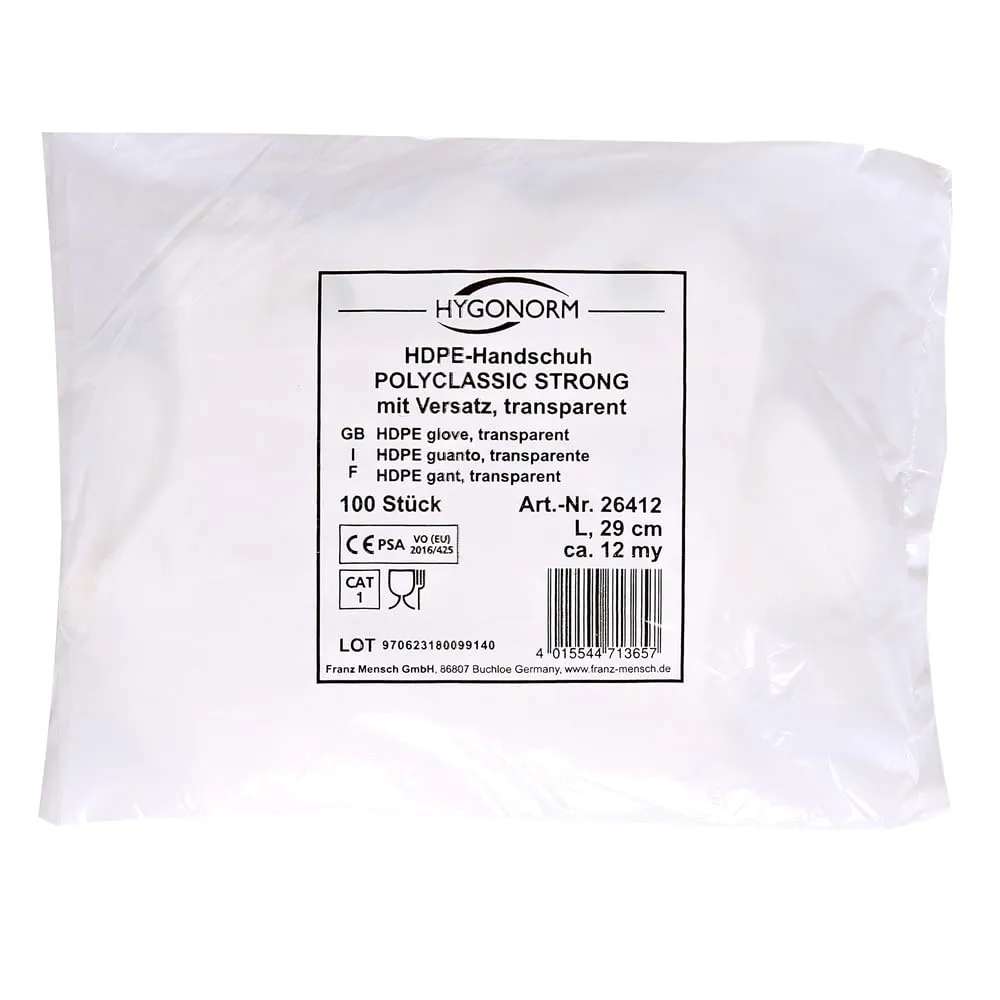 Franz Mensch Hygonorm Polyclassic Strong HDPE-Handschuh L 100 Stk