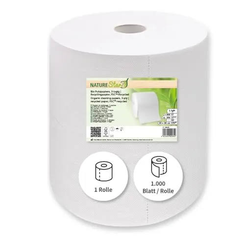Hygoclean Putzpapier 3-lagig 350 m 1000 Blatt weiß