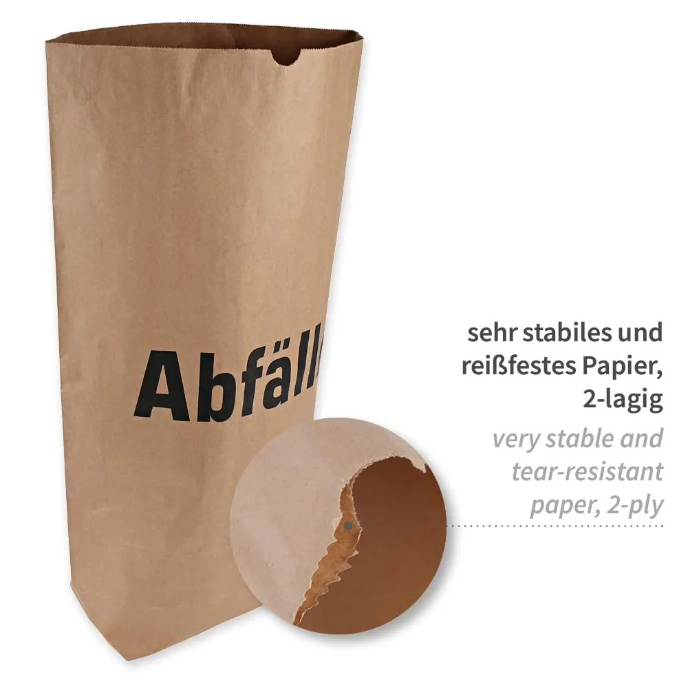 Hygoclean Papiermüllsäcke 80 L braun 25 Stk. 2-lagig