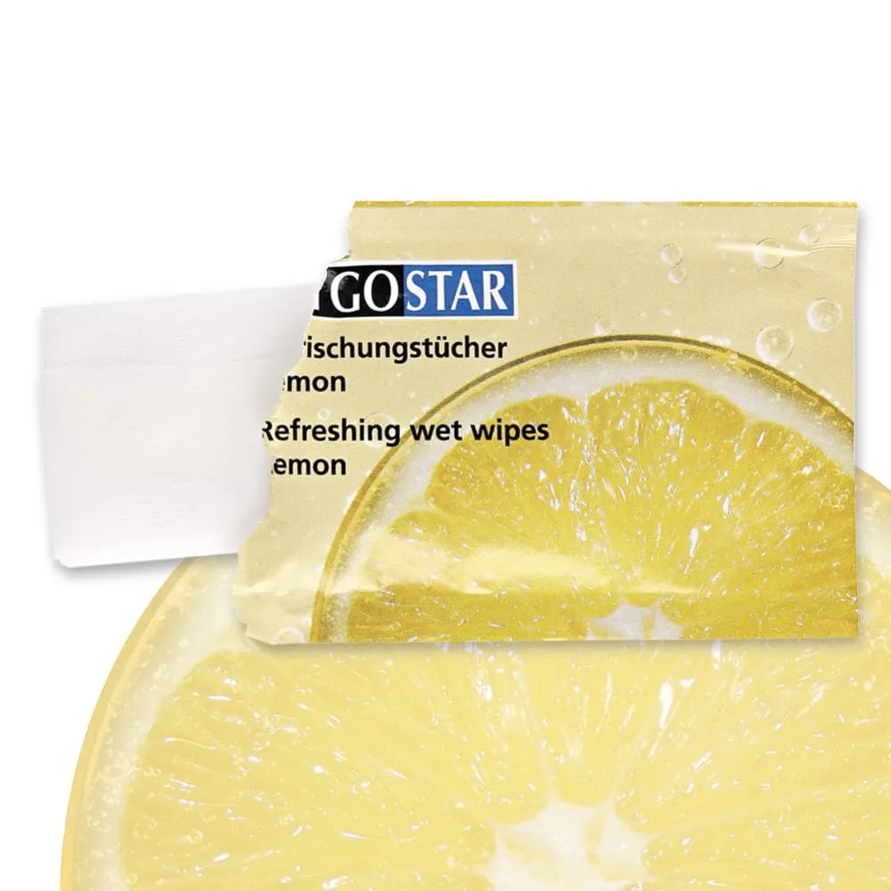 Hygostar Lemon Erfrischungstücher 400 Stück einzeln verpackt