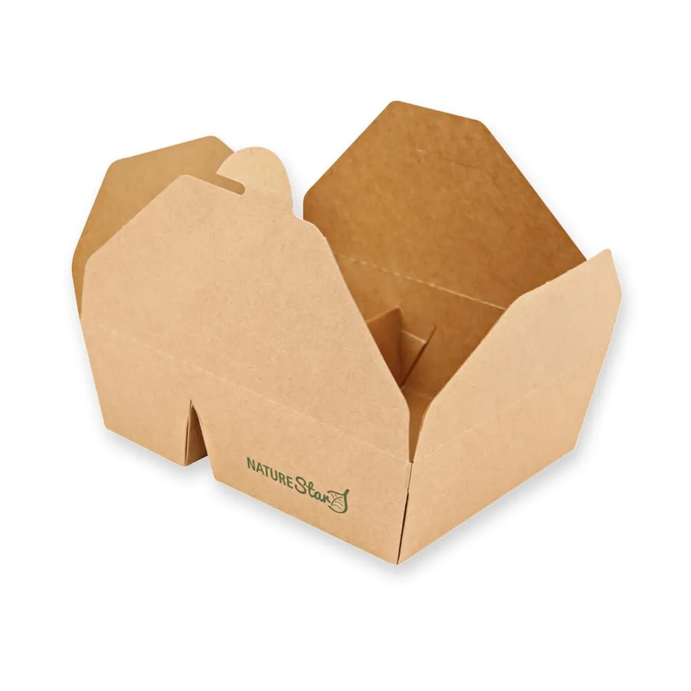 NatureStar Menu Foodboxen 2-geteilt 200 Stück Kraftpapier