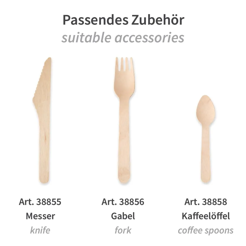 NatureStar Holz Löffel 16 cm 2400 Stück Spenderbox