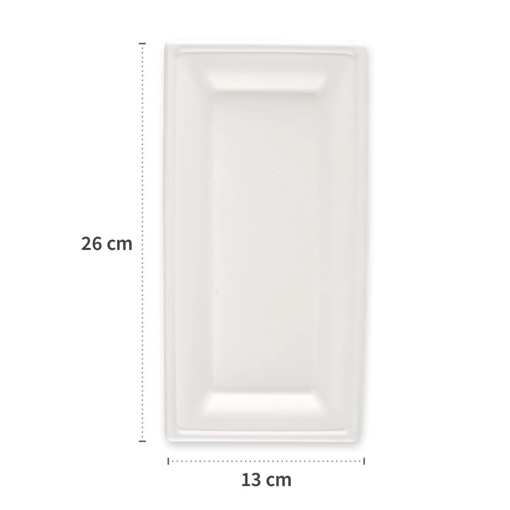 NatureStar Zuckerrohr Teller rechteckig 26x13cm 1000 Stück