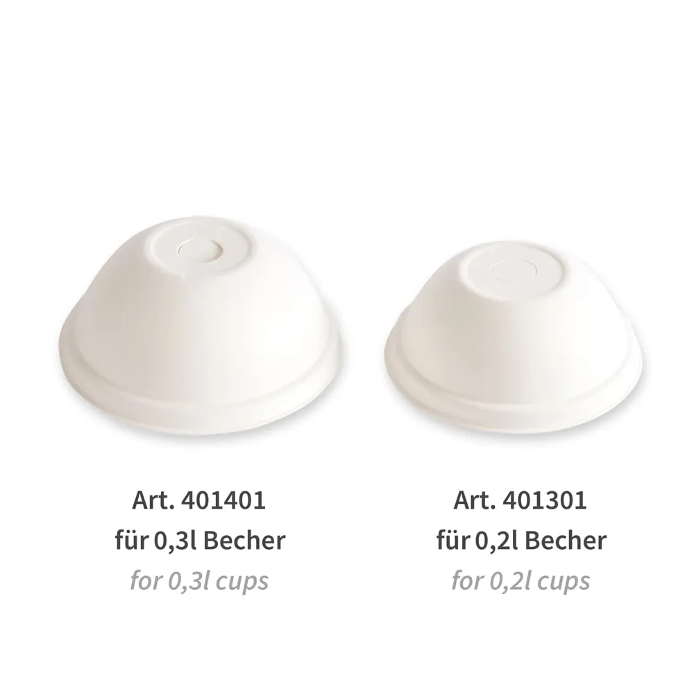 NatureStar Domdeckel Zuckerrohr weiß 9,4 cm 1000 Stück