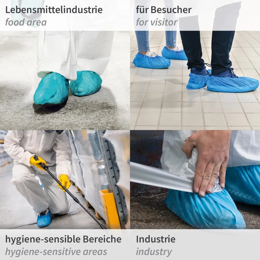 Hygostar Schuhüberzieher universal blau 200 Stück wasserdicht