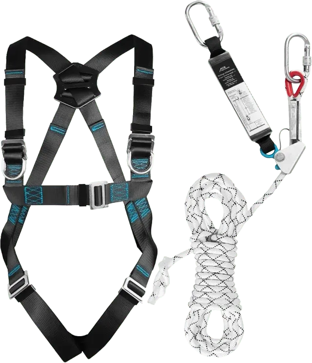 ACE Absturzsicherung Komplett-Set Auffanggurt 10 m EN 353/361