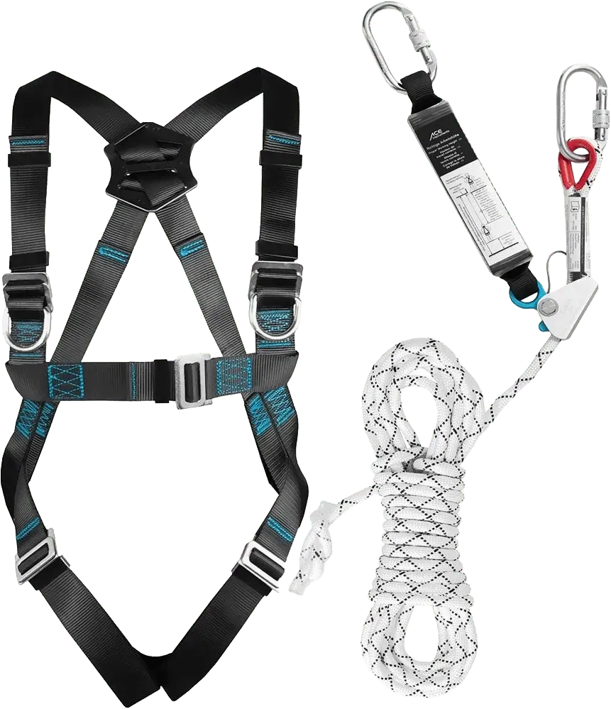 ACE Absturzsicherung Komplett-Set Auffanggurt 10 m EN 353/361