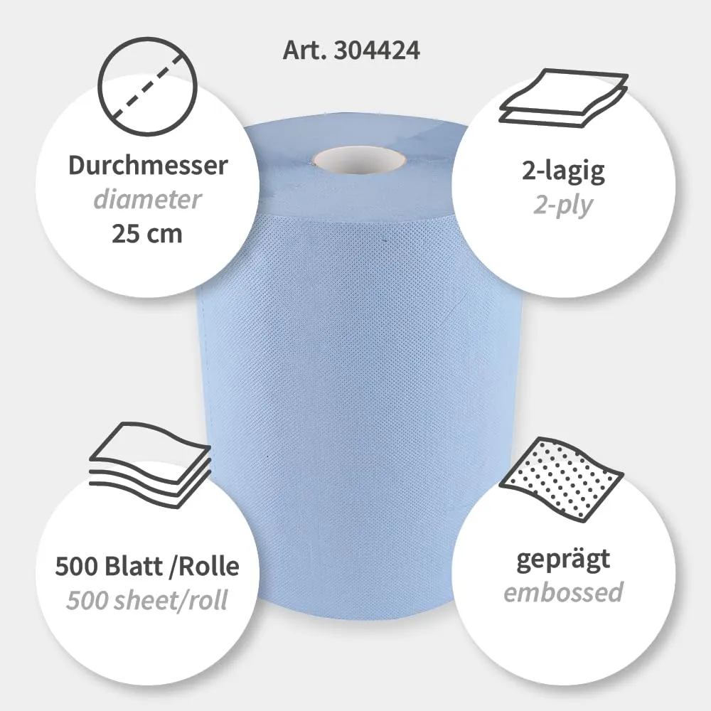 Franz Mensch Hygoclean Putzpapierrollen blau 2 Stk. 35x38 cm 2-lagig