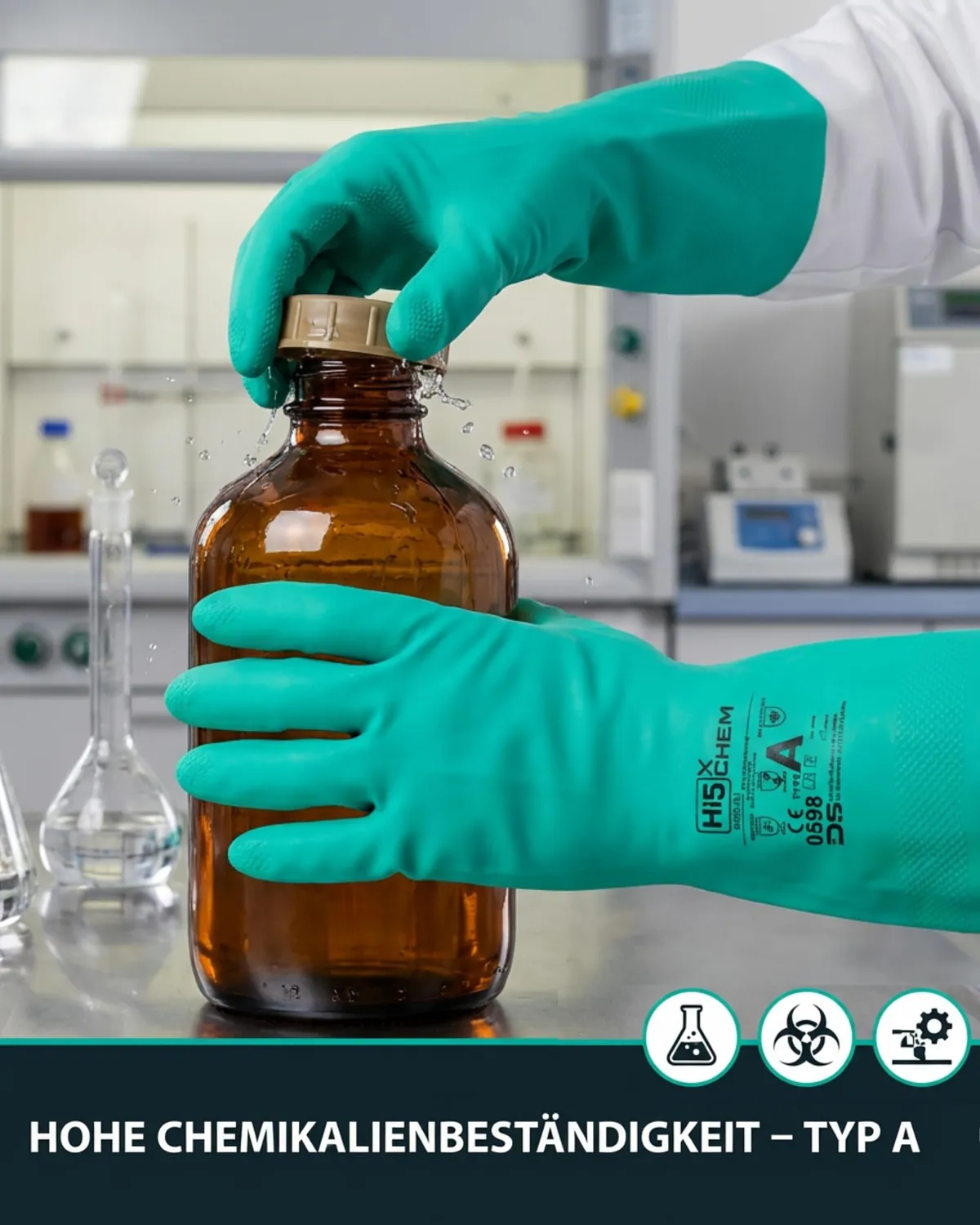 Hi5 X-Chem HI555 Chemikalienschutzhandschuhe L 1 Stück Typ A