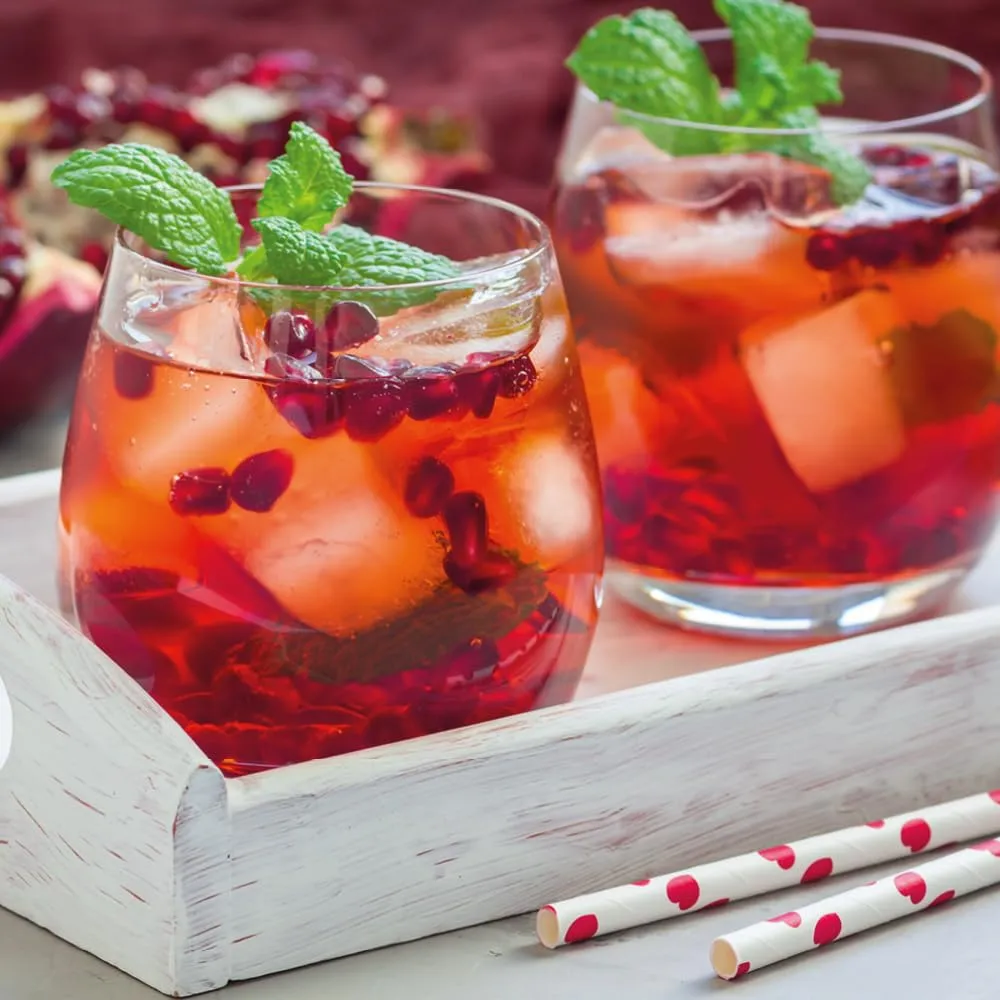 NatureStar Cocktail Papiertrinkhalme rot-weiß 3400 Stück