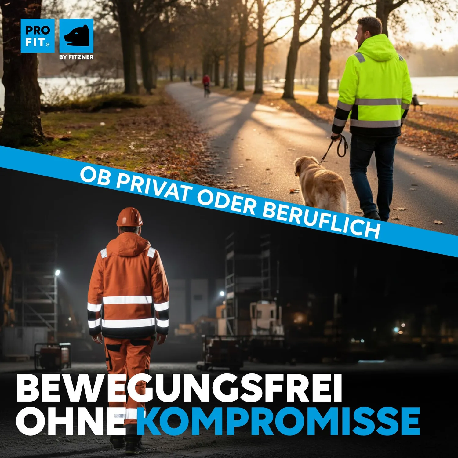 ProFit Winter Warnschutz Softshelljacke XL winddicht EN ISO20471