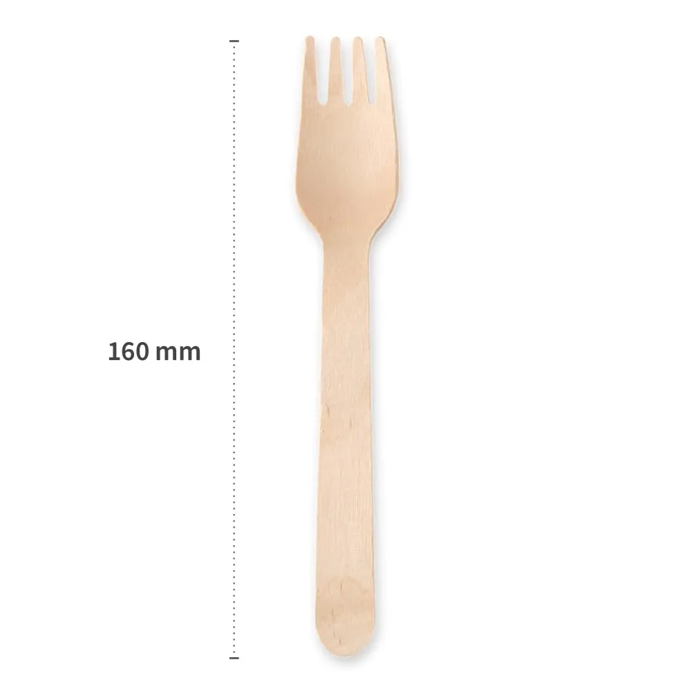 NatureStar Gabel Holz natur 16cm 2400 Stück Spenderbox