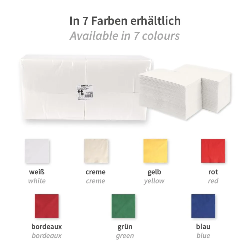 Hygostar Eleganza Servietten weiß 40x40cm 1000St 3-lagig