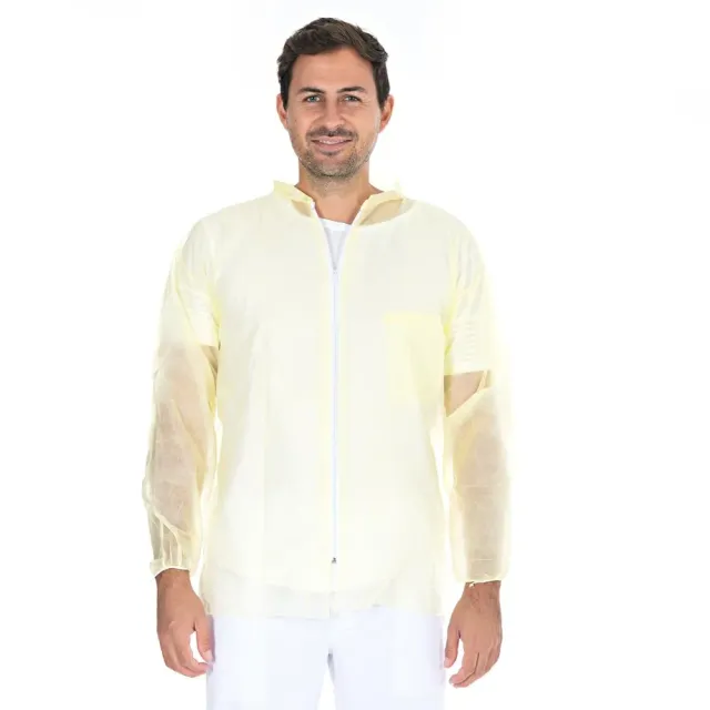 Hygostar Jacke Einweg XXL 86cm weiß PP 50 Stück
