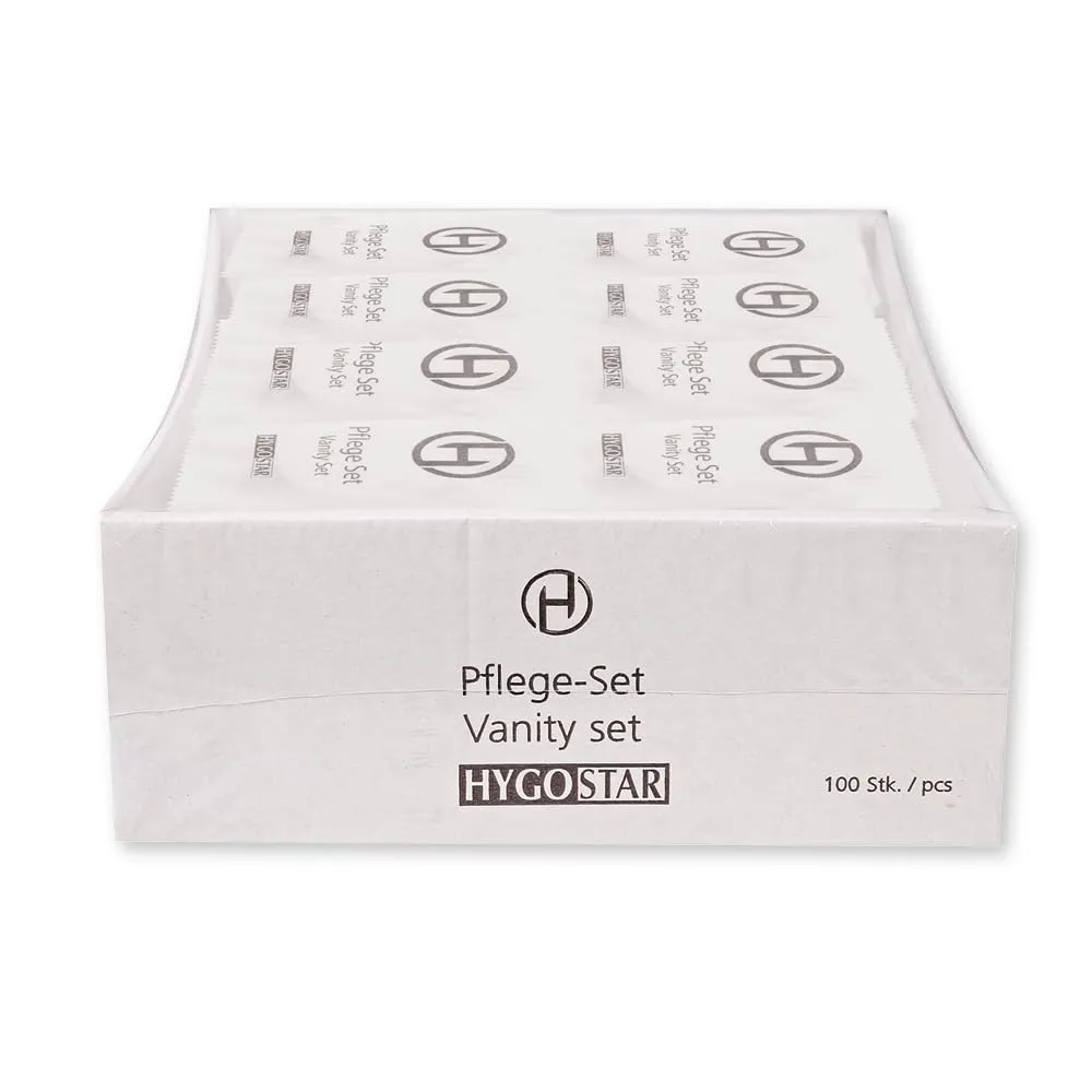 Hygostar Kosmetik-Set Standard weiß-rot 100 Sets Hotel