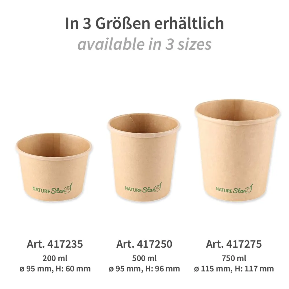 NatureStar Suppenbecher Minestrone 750 ml braun 500 Stück
