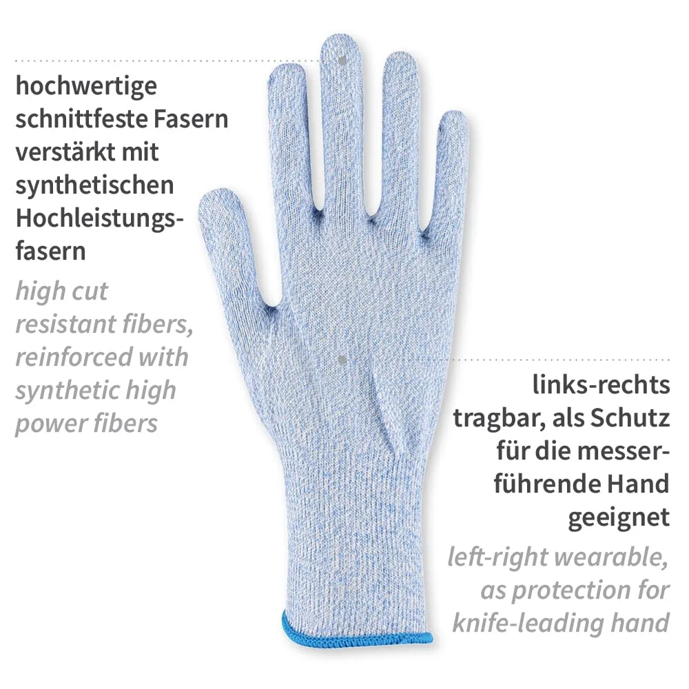 Schlachthausfreund Cutguard Bluetouch Schnittschutzhandschuh 9/L blau