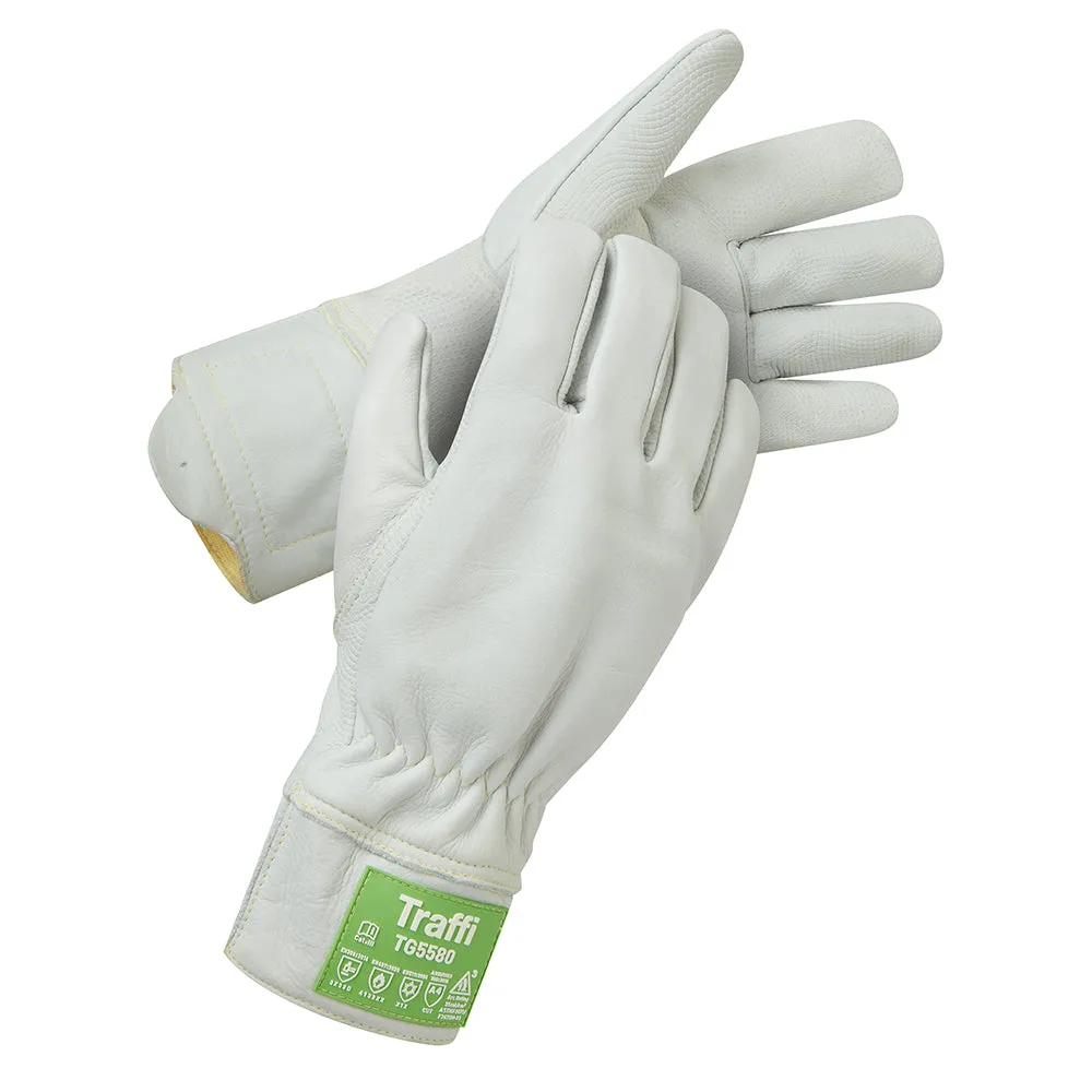 TraffiGlove TG5580 Stulpenhandschuhe Lichtbogen Leder