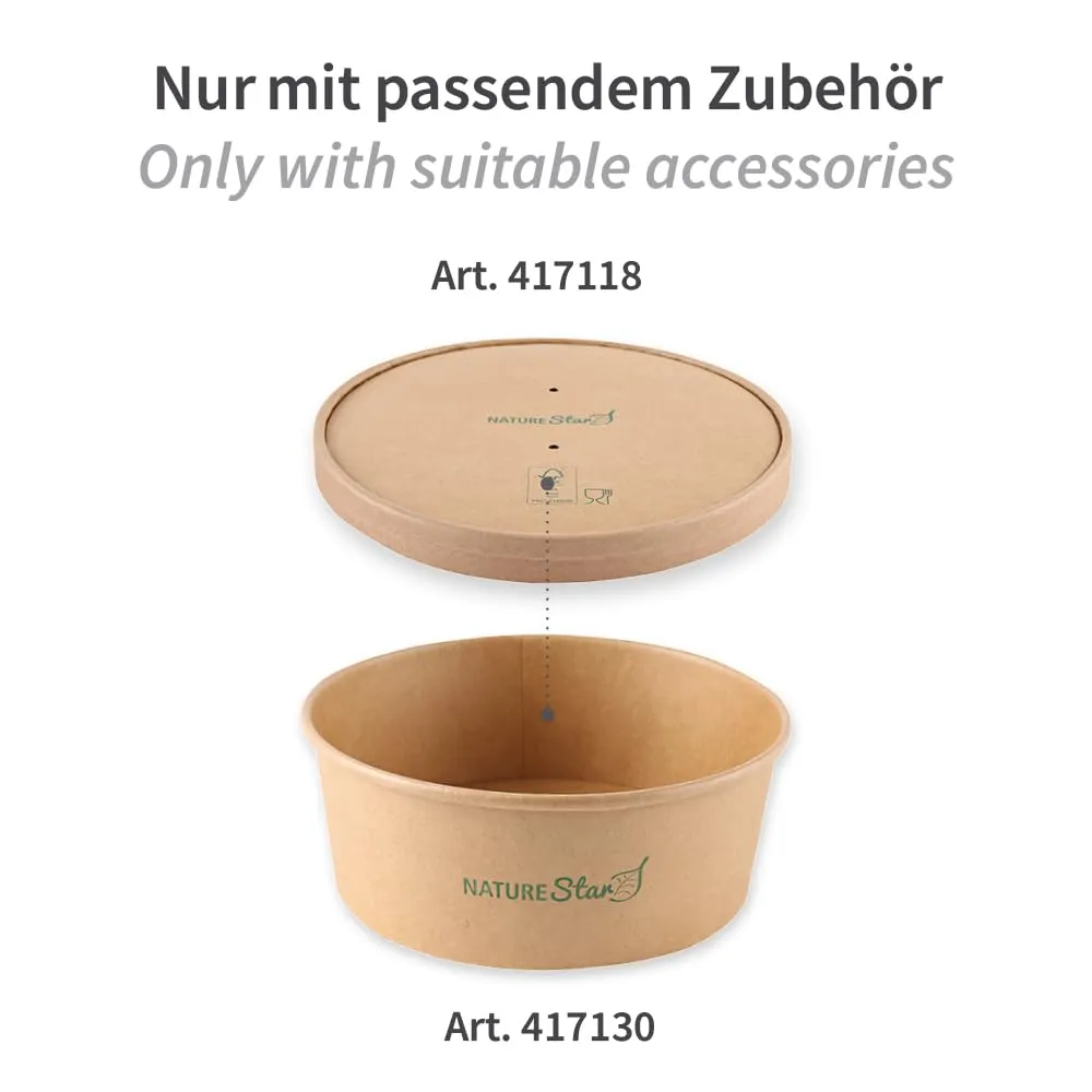 NatureStar Caesar Deckel Ø 18,5 cm 300 Stück PE-beschichtet