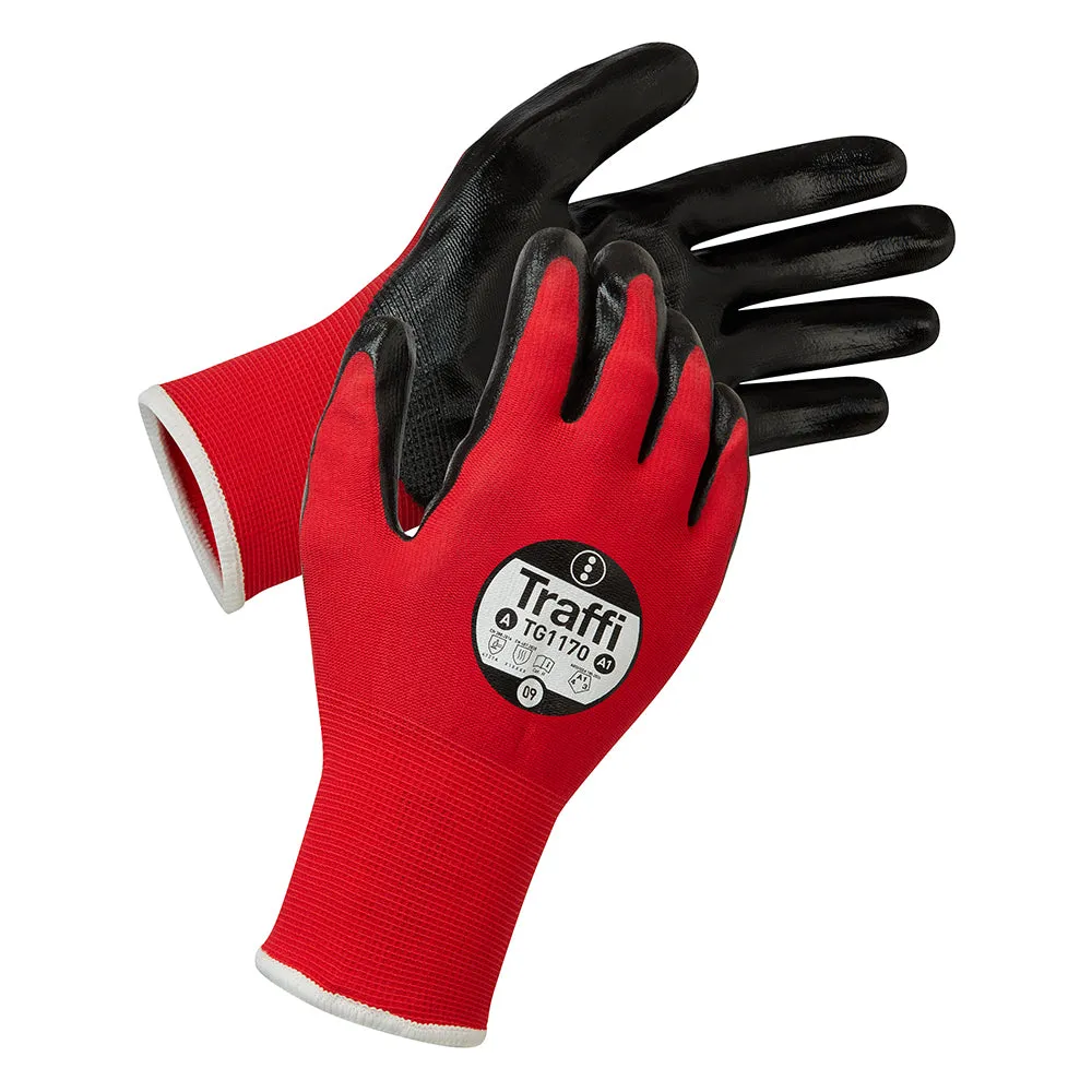 TraffiGlove TG1170 Nitril-Arbeitshandschuh flach