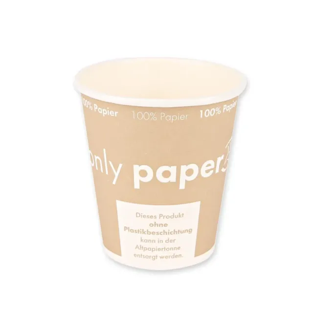 Franz Mensch NatureStar Only Paper Becher 250ml 1000 Stück plastikfrei