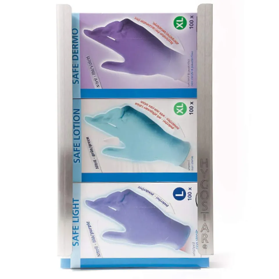 Hygostar Handschuhboxenhalter Edelstahl 3er Spender 1 Stück
