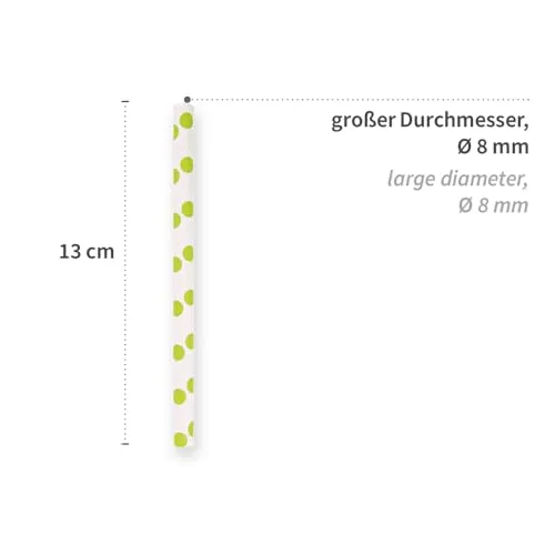 NatureStar Papiertrinkhalme Cocktail 13 cm grün 3400 Stück