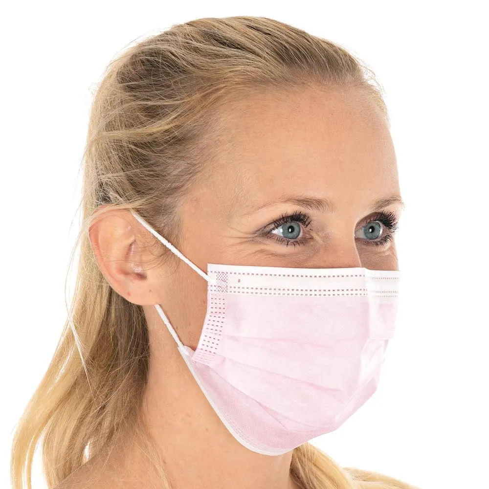 Hygostar Civil Use Mundschutz rosa 50 Stück 3-lagig