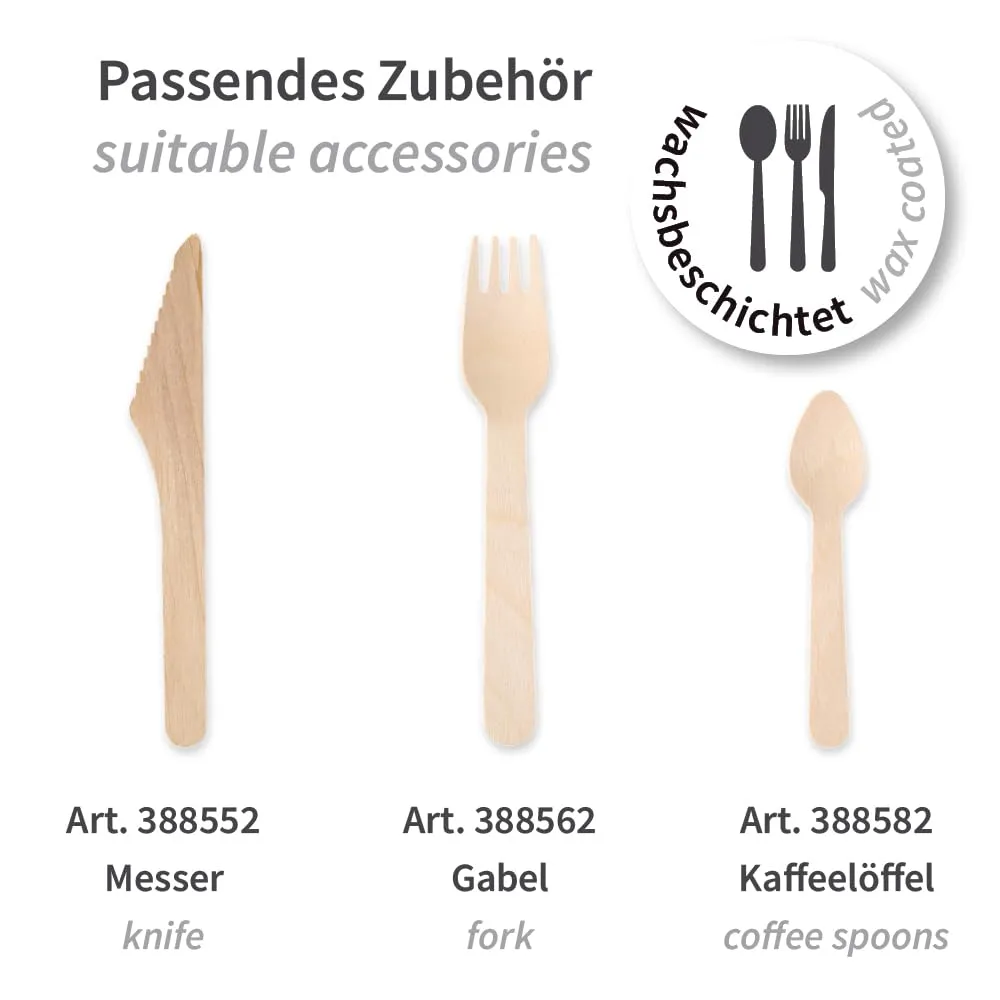 NatureStar Kuchengabel Holz 11,5 cm 500 Stück einzeln