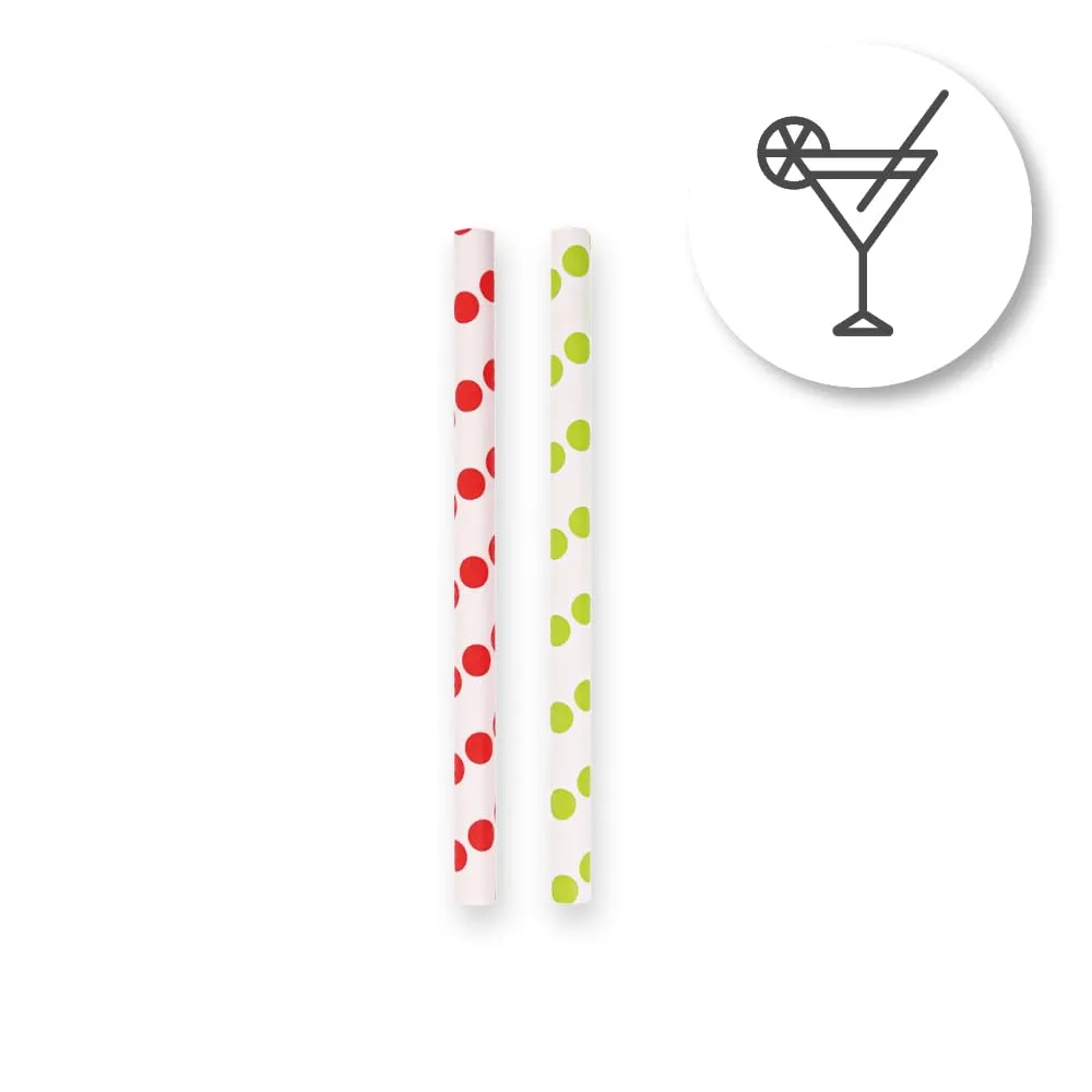 NatureStar Cocktail Papiertrinkhalme rot-weiß 3400 Stück