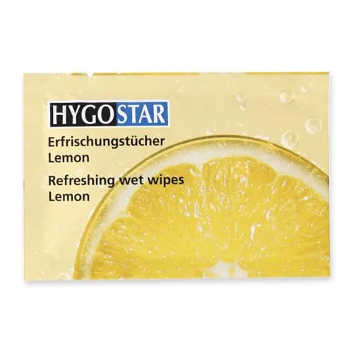 Hygostar Lemon Erfrischungstücher 400 Stück einzeln verpackt