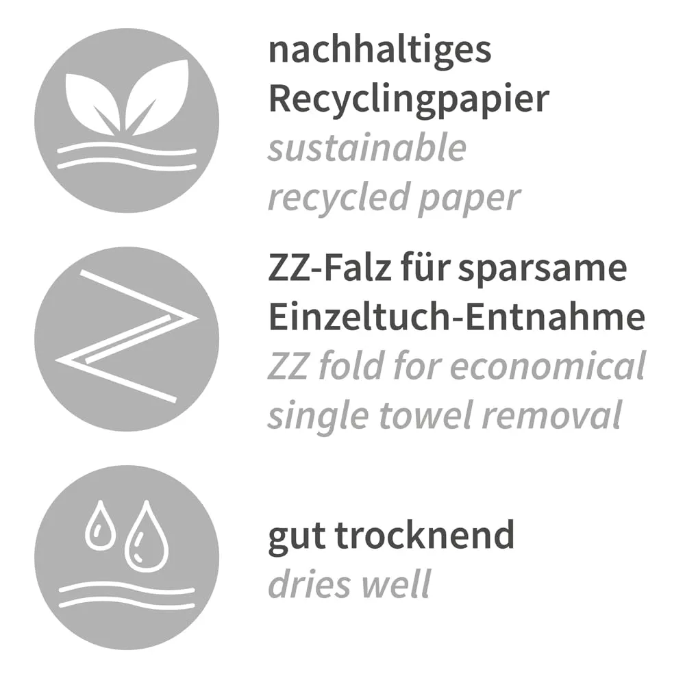 Hygoclean Papierhandtücher 2-lagig weiß 25x23 cm 3150 Stk