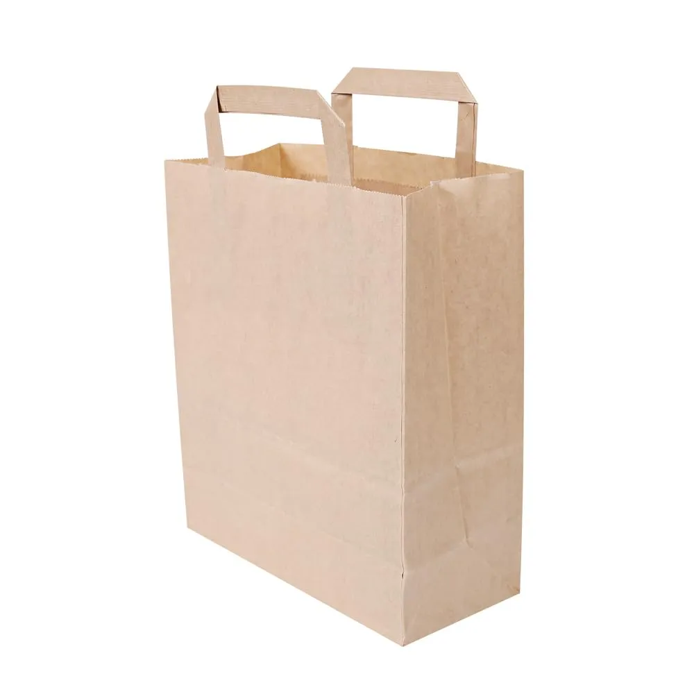 NatureStar Papiertragetasche 36x22cm braun 250 Stück Kraft