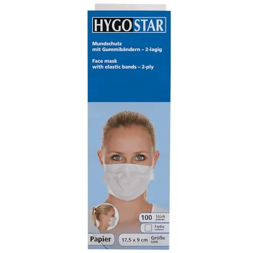 Hygostar Civil Use Mundschutz Papier 2000 Stück 2-lagig