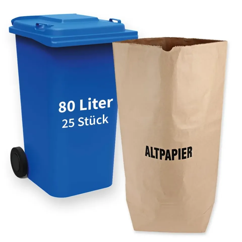 NATUREStar Papiermüllsäcke 80L Altpapier 100 Stück