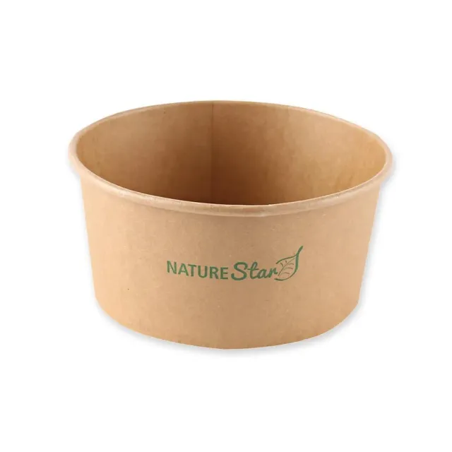 NatureStar Caesar Salatschalen 1000ml braun 300 Stück PE-beschichtet
