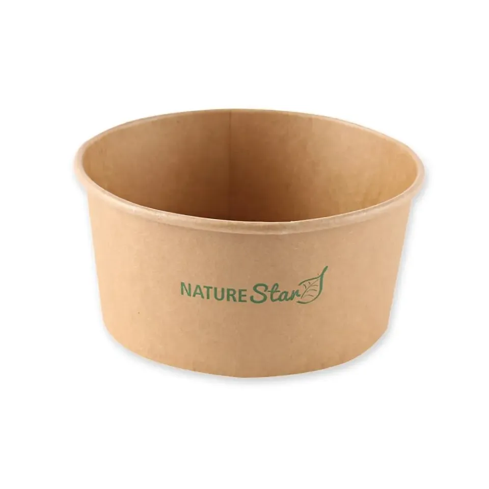 NatureStar Caesar Salatschalen 1000ml braun 300 Stück PE-beschichtet