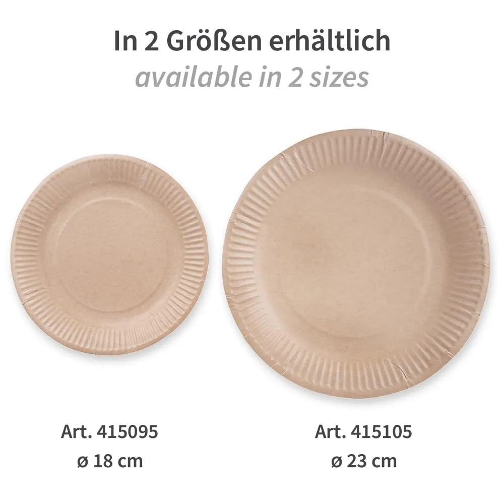 NatureStar Pappteller rund Kraftpapier Ø 18cm 1000 Stück