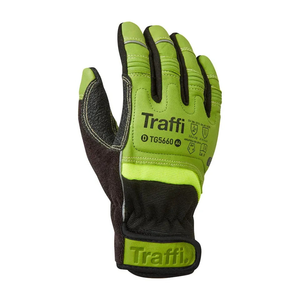 TraffiGlove TG5660 Lederhandschuhe Schnittschutz D