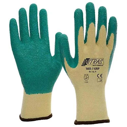 Nitras 1603 Grip Strickhandschuhe Gr.8 Latex 12 Paar