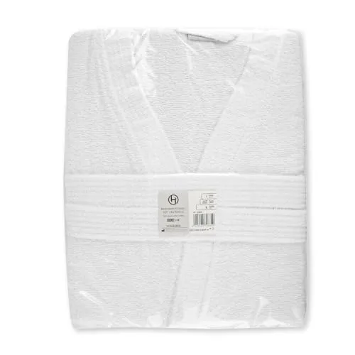Hygostar Kimono Bademantel Baumwolle weiß Gr. L 120 cm