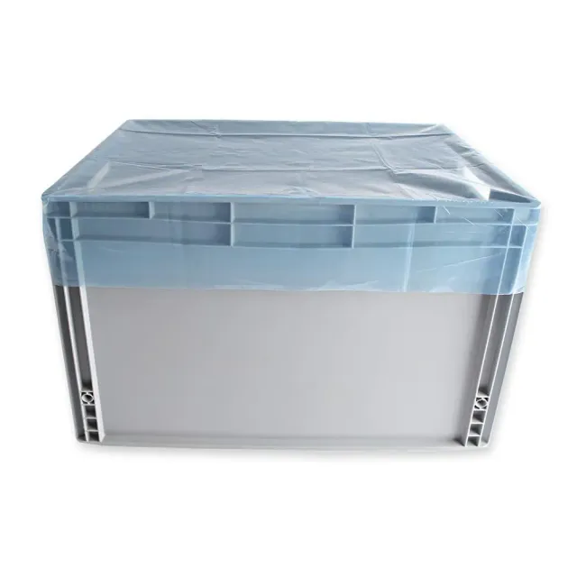 Hygostar Abdeckhauben Euroboxen 140x80 cm 200 Stück blau