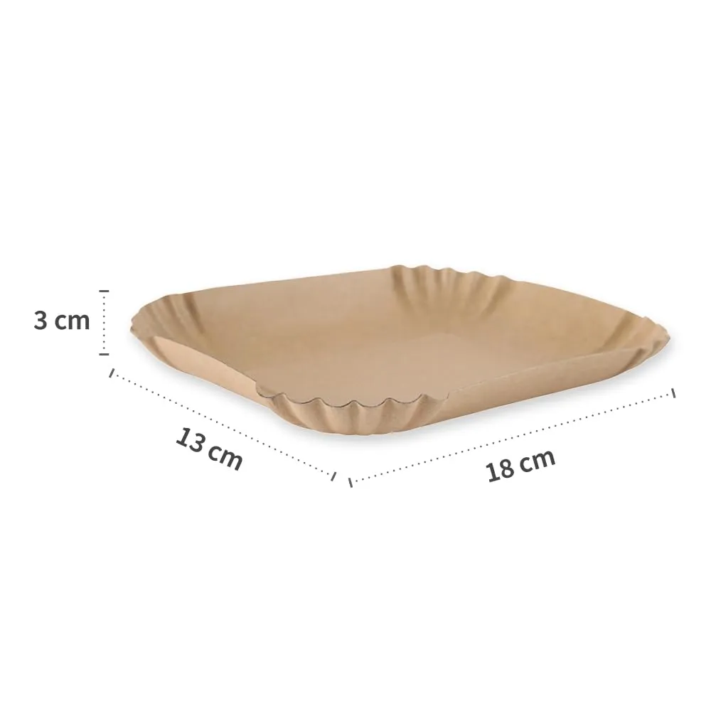 NatureStar Pappschale rechteckig 13x18 cm 1000 Stück fettbeständig