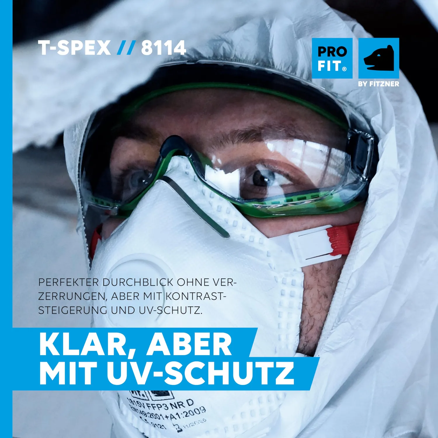 ProFit T-Spex Vollsichtbrille Grün-Schwarz Brillenträger