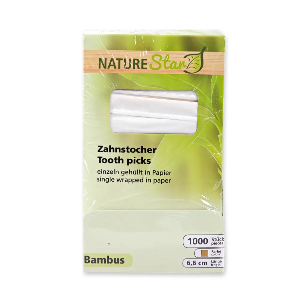 Franz Mensch NatureStar Zahnstocher Bambus 6,6cm einzeln 20000 Stk