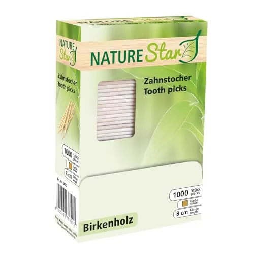 Franz Mensch NatureStar Zahnstocher Holz 8cm 20000 Stück natur
