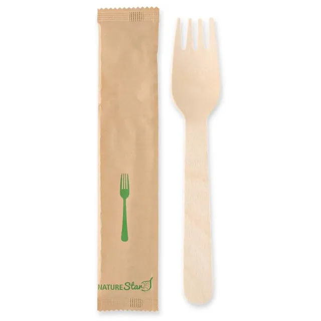 Franz Mensch NatureStar Gabel Holz 16cm einzeln 500 Stk beschichtet