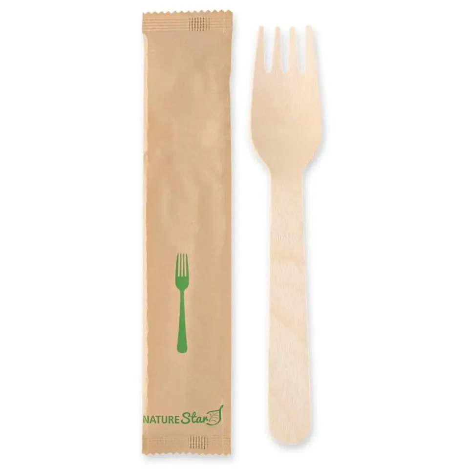 Franz Mensch NatureStar Gabel Holz 16cm einzeln 500 Stk beschichtet